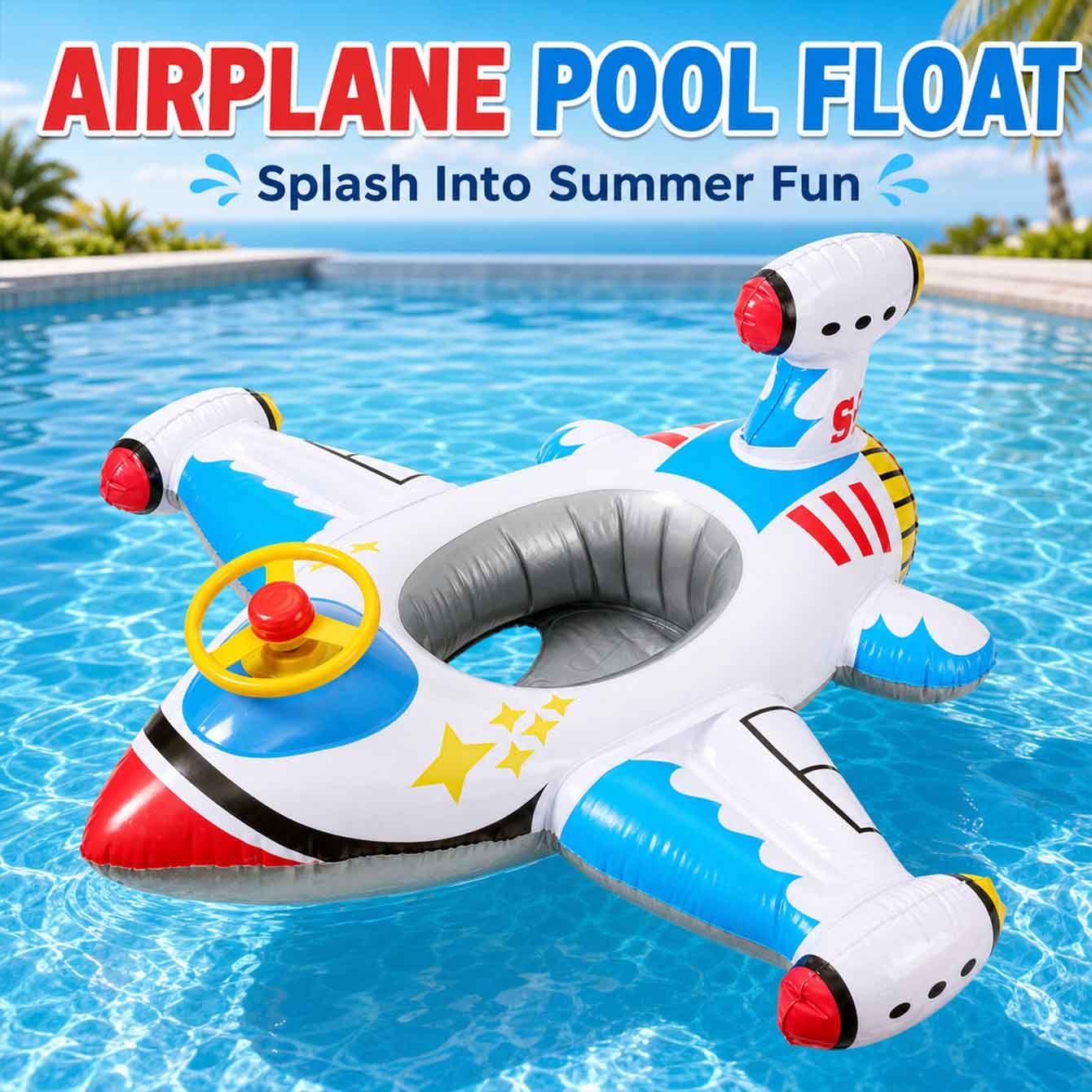 Pool Float Ring Inflatable - 1 قطعة عوامة سباحة قابلة للنفخ