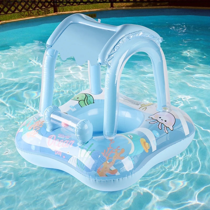 Pool Float Ring Inflatable - عوامة مسبح قابلة للنفخ مع مظلة