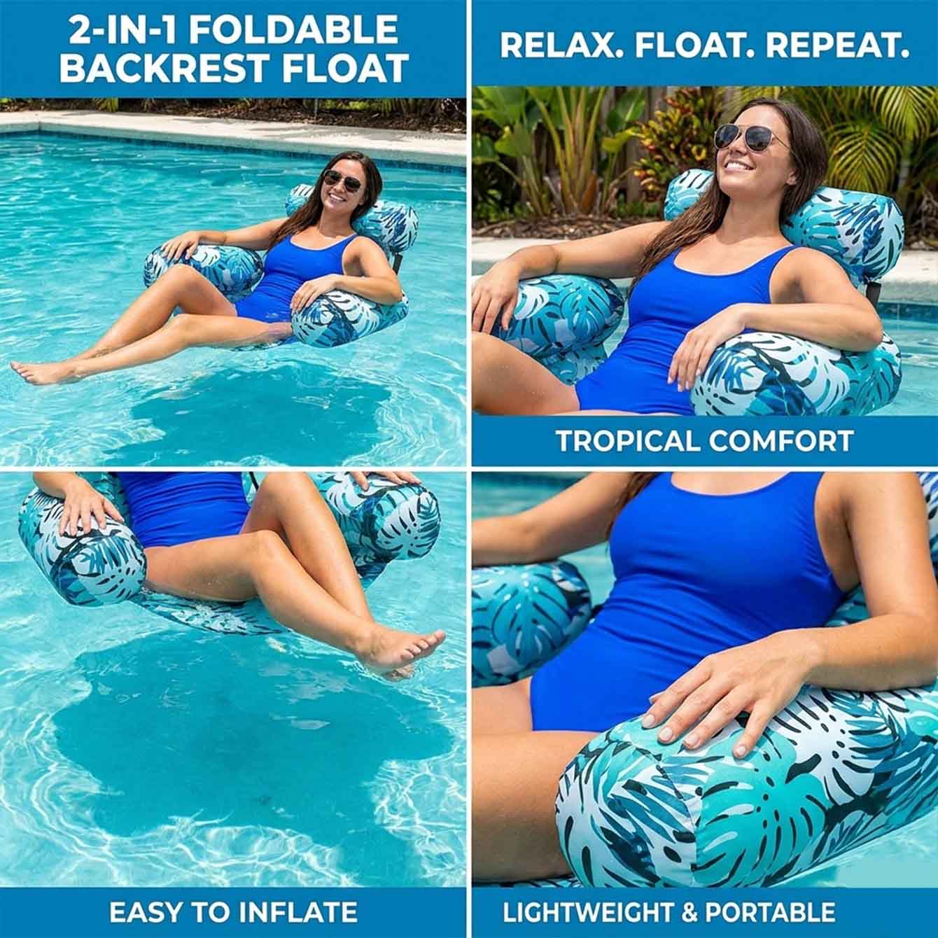 كرسي عائم قابل للنفخ للبالغين  - مراجعة Pool Lounger Inflatable وسعره