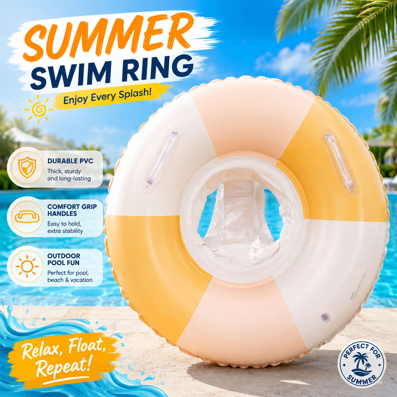 حلقة سباحة قابلة للنفخ من البو - مراجعة Pool Float Ring Inflatable وسعره