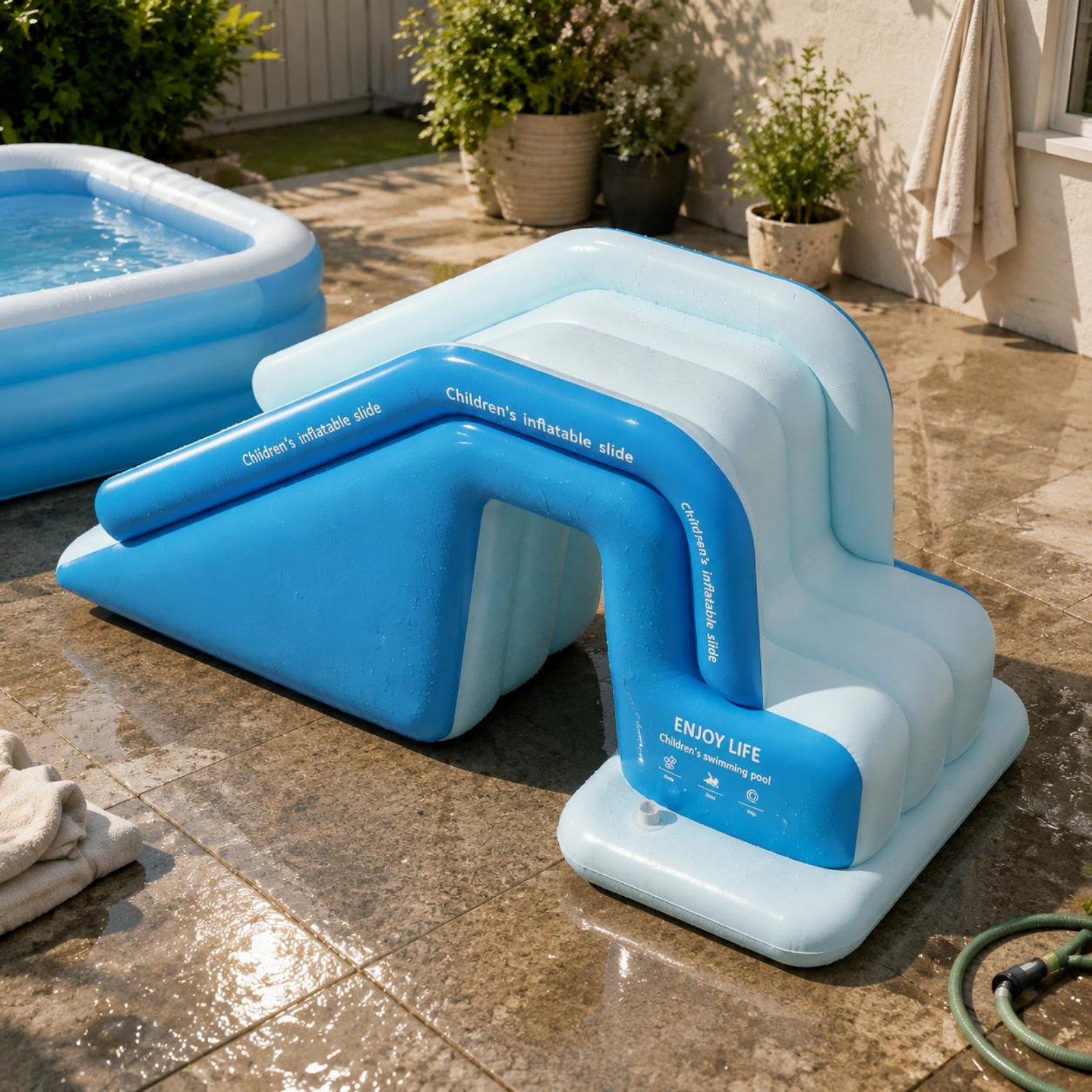 زحليقة مسبح قابلة للنفخ، حديقة - مراجعة Water Slide Inflatable وسعره
