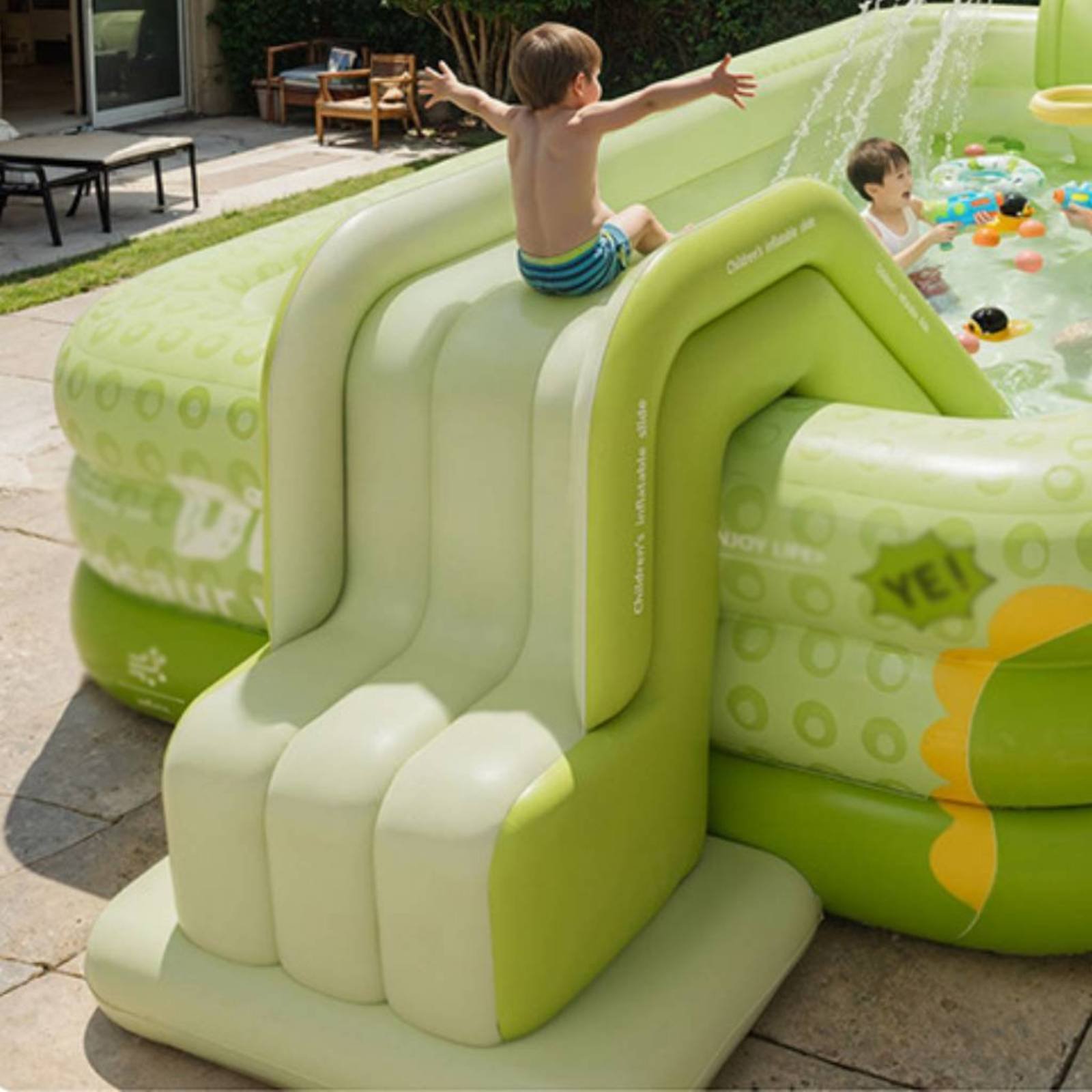 زحليقة مسبح قابلة للنفخ، حديقة - مراجعة Water Slide Inflatable وسعره