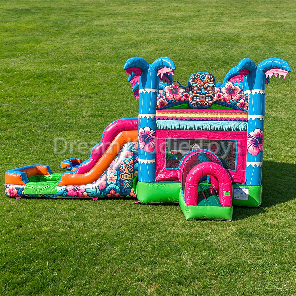 منزل نطاط قابل للنفخ تجاري مع  - مراجعة Water Slide Inflatable وسعره