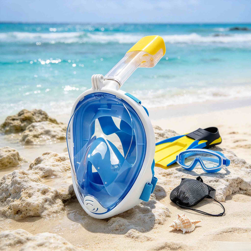 قناع غوص كامل للوجه، من النوع  - مراجعة Snorkel Mask Full Face وسعره