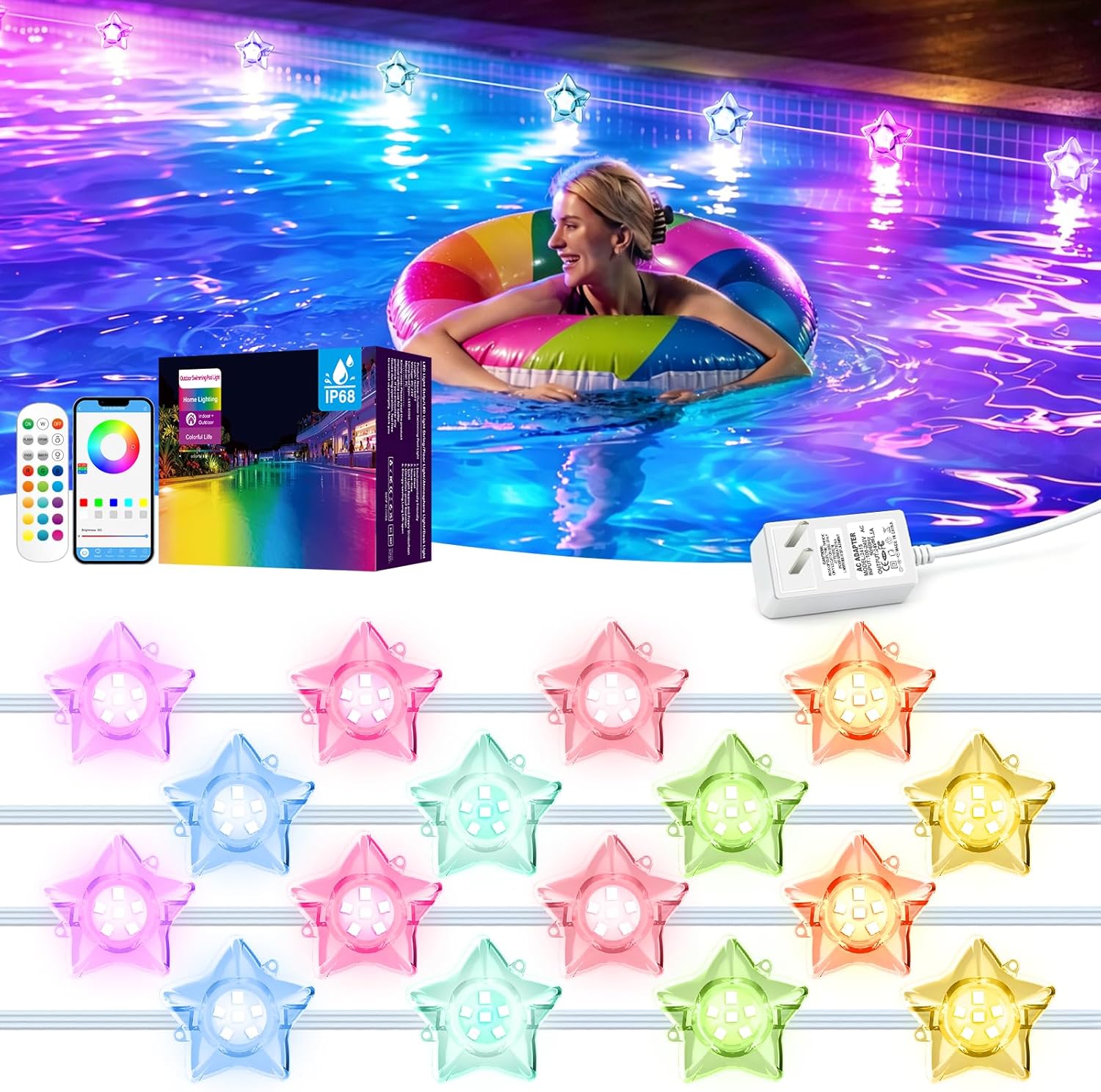 أضواء حمام السباحة الشمسية متع - مراجعة Pool Light Solar Rechargeable وسعره
