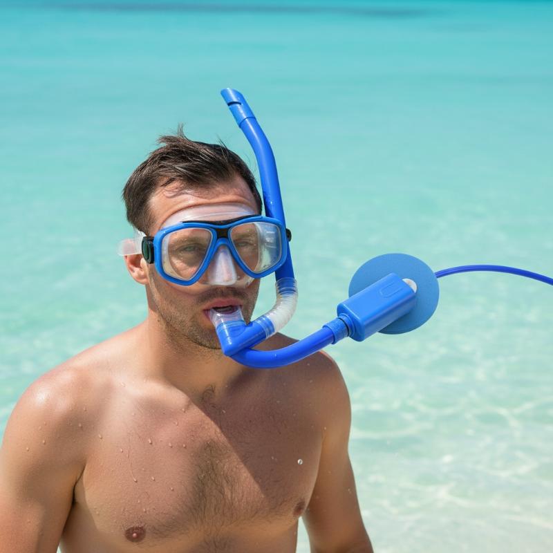 قناع تنفس جاف للغوص العميق وال - مراجعة Snorkel Mask Full Face وسعره