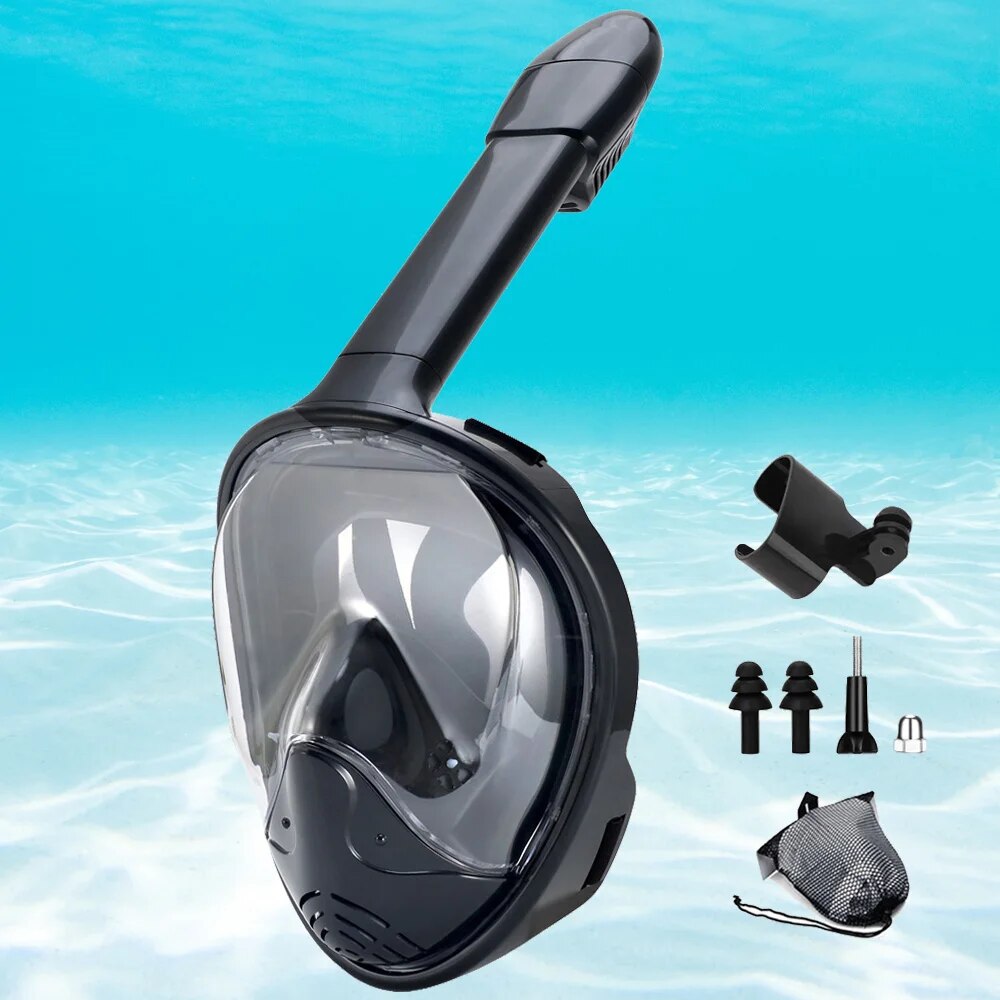 تحت الماء الغوص كامل الوجه الأ - مراجعة Snorkel Mask Full Face وسعره
