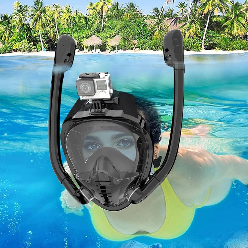 قناع غطس لكامل الوجه 180 ° رؤي - مراجعة Snorkel Mask Full Face وسعره