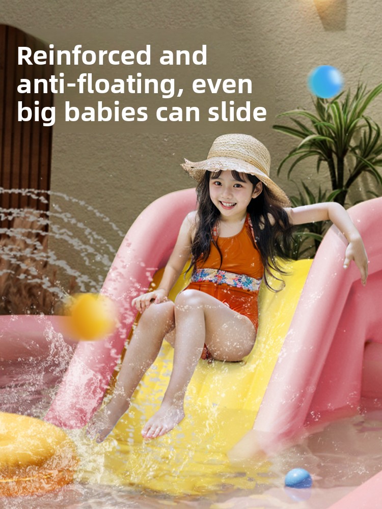مسبح قابل للنفخ مع مظلة وشلال  - مراجعة Water Slide Inflatable وسعره