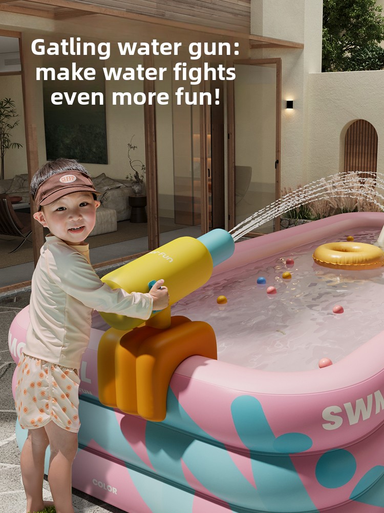 مسبح قابل للنفخ مع مظلة وشلال  - مراجعة Water Slide Inflatable وسعره