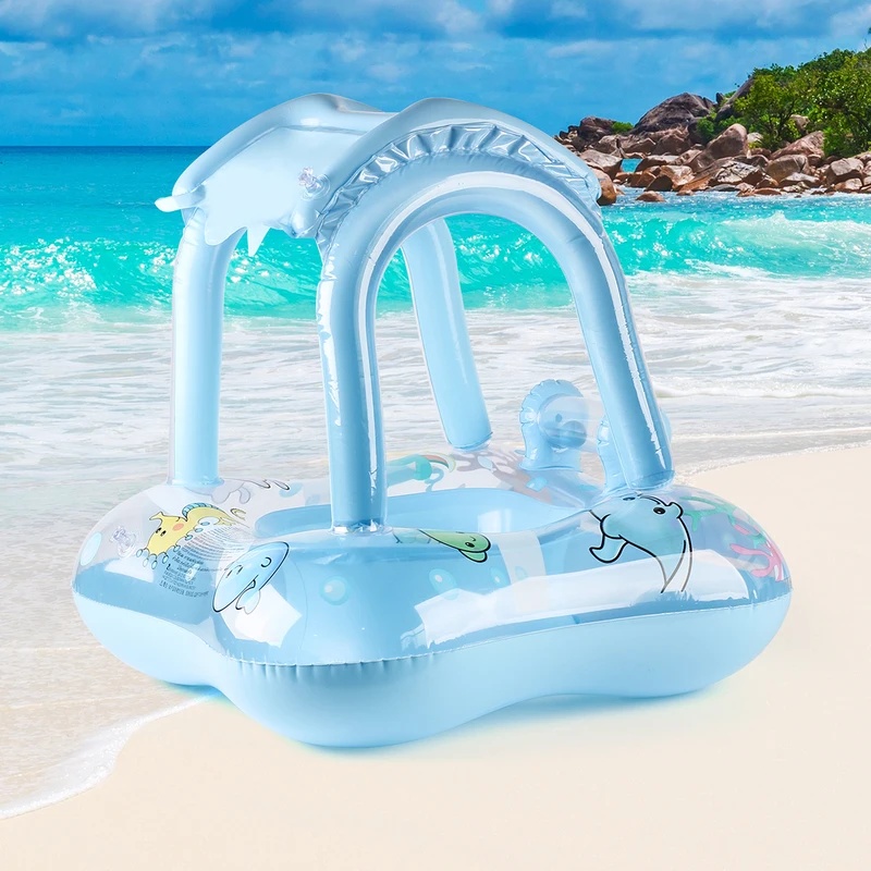 عوامة مسبح قابلة للنفخ مع مظلة - مراجعة Pool Float Ring Inflatable وسعره