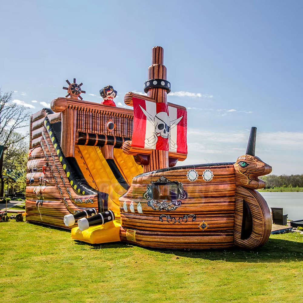 زحليقة مائية على شكل سفينة قرا - مراجعة Water Slide Inflatable وسعره