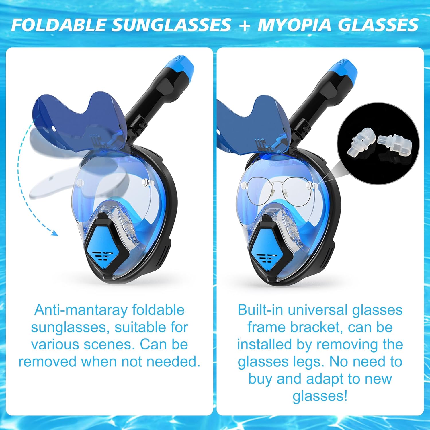 قناع غطس كامل الوجه للبالغين م - مراجعة Snorkel Mask Full Face وسعره