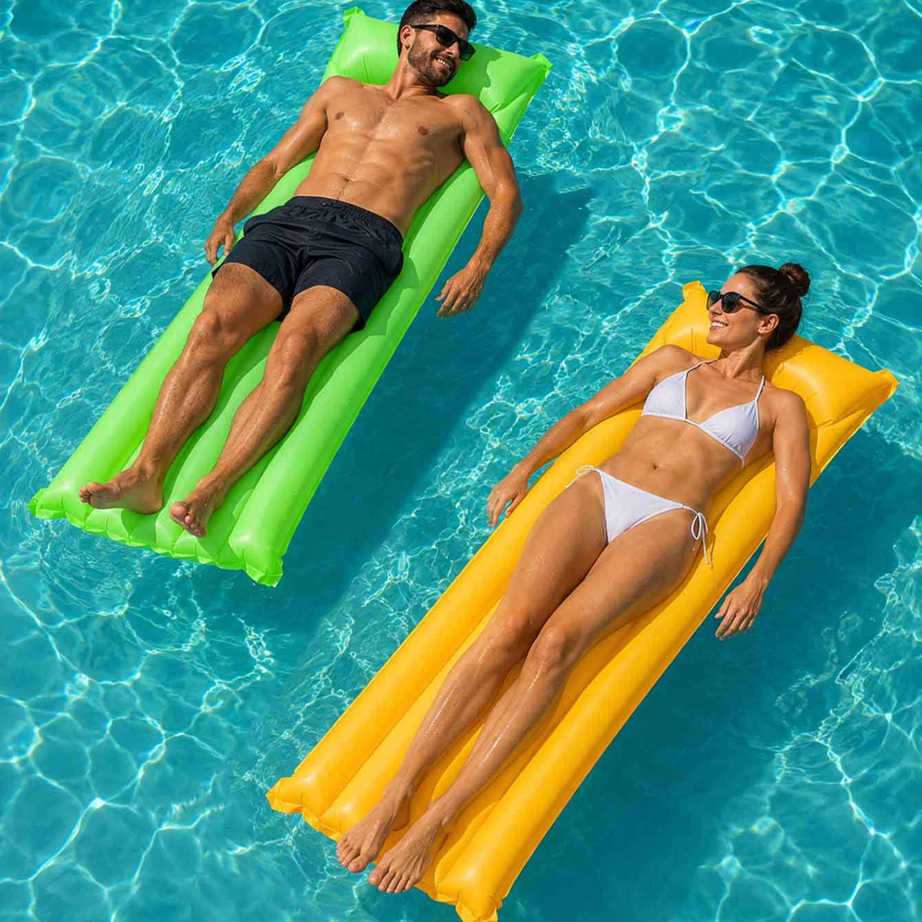 1 قطعة سرير عائم قابل للنفخ لل - مراجعة Pool Float Ring Inflatable وسعره