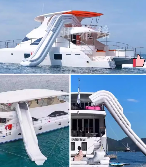 منزلق مائي قابل للنفخ مع مظلة  - مراجعة Water Slide Inflatable وسعره