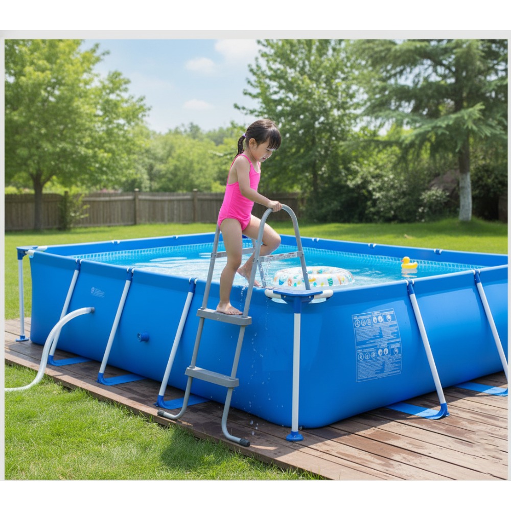 سلم دخول معزز للمسبح مع درجات  - مراجعة Pool Ladder Above Ground وسعره