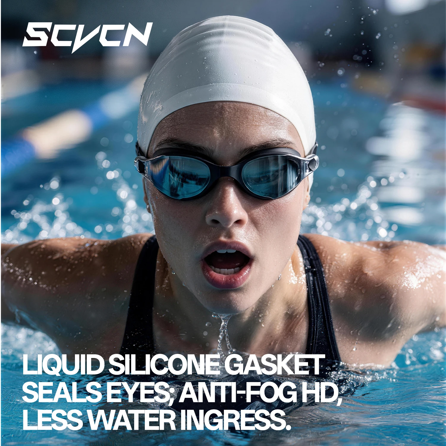 نظارات سباحة احترافية من SCVCN - مراجعة Swim Goggles Anti Fog Uv وسعره